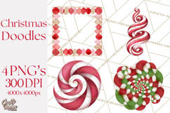 Christmas Doodles PNG Clip Art, Abstract Christmas Png Product Image 1
