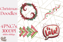 Christmas Doodles PNG Clip Art, Abstract Christmas Png Product Image 1