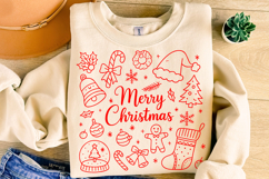 Merry Christmas Doodles PNG, Holiday PNG, Xmas PNG, Santa Product Image 5