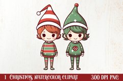 Christmas Doodle Sublimation Clipart, Christmas Clipart Product Image 1