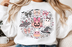 Cute Coquette Halloween Ghost PNG Product Image 2