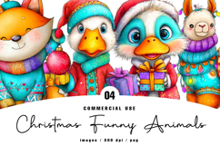 Christmas Funny Animals clipart Product Image 1