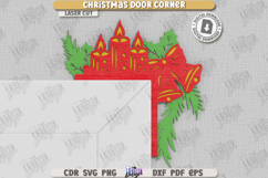 Christmas Door Corner Laser Cut|Porch Decorating| Wall Décor Product Image 1