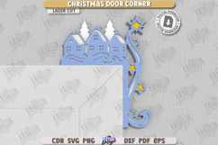 Christmas Door Corner Laser Cut|Porch Decorating| Wall Décor Product Image 1