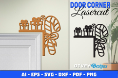 Christmas Door Corner Decoration Lasercut File SVG BUNDLES Product Image 5