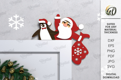 Christmas Door Corner Laser Cut. Christmas Characters Svg Product Image 1
