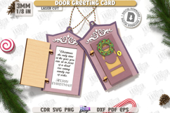 Christmas Door Ornament Laser Cut | Christmas Greeting Card Product Image 1