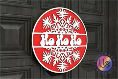 Christmas Snowflakes Door Sign. Svg DXF Laser cut projects Product Image 1