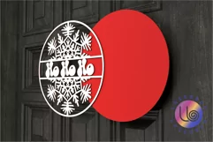 Christmas Snowflakes Door Sign. Svg DXF Laser cut projects Product Image 2