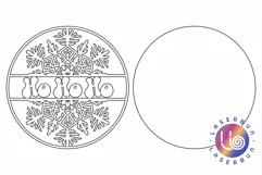 Christmas Snowflakes Door Sign. Svg DXF Laser cut projects Product Image 3