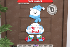 Christmas Door Hangers Laser Cut Bundle|Xmas Wall Decor SVG Product Image 12