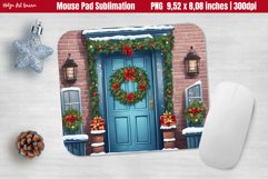 Christmas Mouse Pad Sublimation | Christmas Front Door Product Image 1