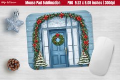 Christmas Mouse Pad Sublimation | Christmas Front Door Product Image 1