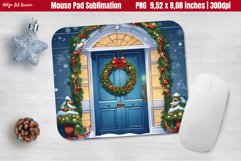 Christmas Mouse Pad Sublimation | Christmas Front Door Product Image 1