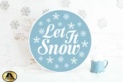 Let It Snow SVG Christmas Ornament SVG Farmhouse Door Sign Product Image 4