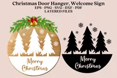 christmas Door Sign SVG instant download digital files layered files EPS PNG SVG DXF PDF JPG