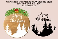 christmas Door Sign SVG instant download digital files layered files EPS PNG SVG DXF PDF JPG