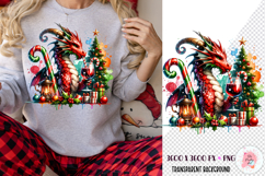 Christmas Sublimation Design, Ho ho Dragon Sublimation Png, Christmas Png
