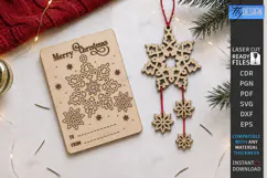Christmas Dream Catcher Card with Ornament Laser Cut | CNC Product Image 1
