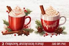 Christmas Drink Clipart Sublimation, Christmas PNG Product Image 1