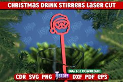 Christmas Drink Stirrers | Drinks Marker | Santa Claus | CNC Product Image 1