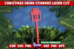 Christmas Drink Stirrers | Drinks Marker | Christmas Gift Product Image 1