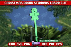 Christmas Drink Stirrers | Drinks Marker | Gingerbread | CNC Product Image 1