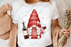 Christmas Drinking Gnome Png Product Image 3