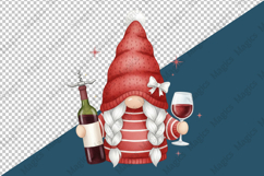 Christmas Drinking Gnome Png Product Image 4