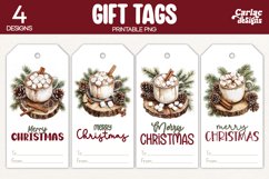 christmas drinks gift tags