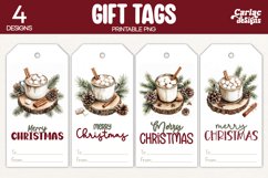 christmas drinks gift tags