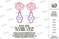 Christmas Earrings Bundle Laser Cut. Drop Earrings SVG Product Image 3