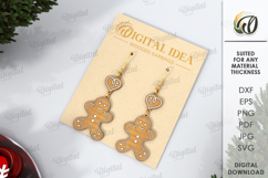 Christmas Earrings Bundle Laser Cut. Drop Earrings SVG Product Image 4