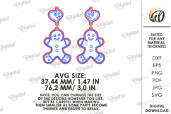 Christmas Drop Earrings Laser Cut. Christmas Earrings SVG Product Image 2