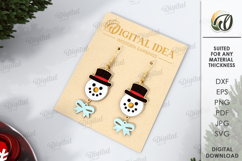 Christmas Earrings Bundle Laser Cut. Drop Earrings SVG Product Image 7