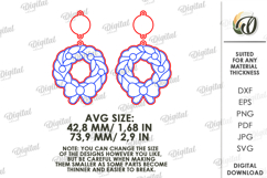 Christmas Drop Earrings Laser Cut. Christmas Earrings SVG Product Image 2