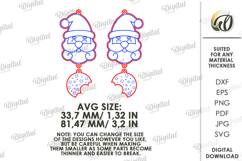 Christmas Drop Earrings Laser Cut. Christmas Earrings SVG Product Image 2