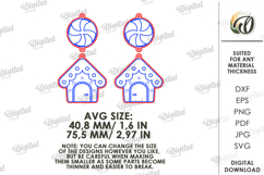 Christmas Drop Earrings Laser Cut. Christmas Earrings SVG Product Image 2