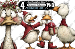 Christmas Duck Clipart Sublimation Product Image 1