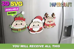 Christmas Dumplings 3D SVG Product Image 1