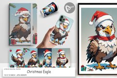 Digital Paper Cartoon Christmas Eagle Product Image 1