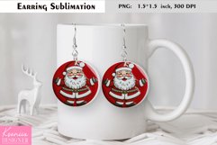 Cartoon Funny Santa|Christmas Round Earring Product Image 1