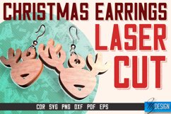 Christmas Earrings Laser Cut SVG | Accessories Laser Cut SVG Product Image 1