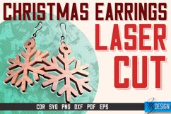 Christmas Earrings Laser Cut SVG | Accessories Laser Cut SVG Product Image 1
