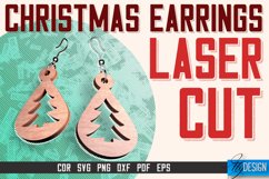 Christmas Earrings Laser Cut SVG | Accessories Laser Cut SVG Product Image 1
