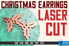 Christmas Earrings Laser Cut SVG | Accessories Laser Cut SVG Product Image 1
