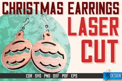 Christmas Earrings Laser Cut SVG | Accessories Laser Cut SVG Product Image 1