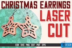 Christmas Earrings Laser Cut SVG | Accessories Laser Cut SVG Product Image 1