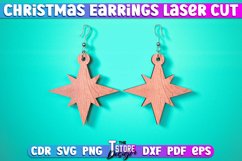 Christmas Earrings Laser Cut SVG | Accessories Laser Cut SVG Product Image 3