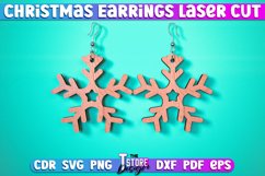 Christmas Earrings Laser Cut SVG | Accessories Laser Cut SVG Product Image 4
